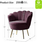 HULALA HOME Modern Velvet Accent Chair - Image 2