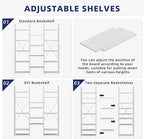 NUMENN Triple Column 5 Tier Bookshelf, Bookcase - Image 6