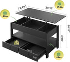 WLIVE Coffee Table, Lift Top Coffee Table - Image 3