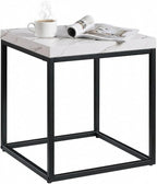 CENSI 18-Inch Marble Accent End Table/Side Table by CENSIFURNITURE