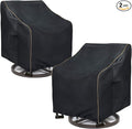 Outdoor Swivel Rocker Chair Cover 2 Pack, Patio Swivel Chair Covers by LSongSKY