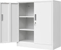 Wanfu Metal Storage Cabinet, Utility Room-White by Wanfu