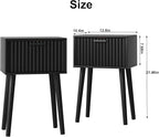LAATOOREE Nightstands Set of 2, Small Side Table, Bedside Table - Image 3