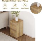 Coffee Table Set for 3, Living Room Table Set, Wood Coffee Table and Side Table - Image 7