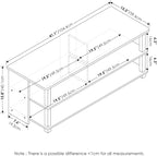 Furinno Sully TV Stand, 3-Tier Rectangular Entertainment Center - Image 3