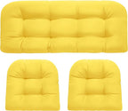 DANGHOOGY Wicker Chair Cushions, Waterproof Outdoor Loveseat Cushions by DANGHOOGYFurnitureCushions