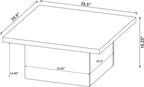 Coaster Home Furnishings Zetta Square Cocktail Living Room Coffee Table - Image 3