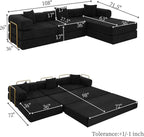 HANXIN 108" Modular Sectional Sofa, Futon Convertible Sofa Bed, Oversized - Image 2