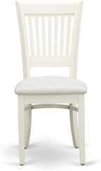 East West Furniture NDVA3-LWH-C 3 Piece Kitchen Table & Chairs Set Contains a - Image 8