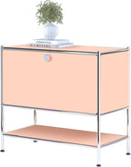 Metal Sidetable with Flap Door, 27.5" Height by SIMPLINK