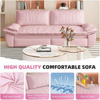 KEIKI 73.2" Queen Size Convertible Sofa Bed, 3-in-1 Pull Out Sleeper Couch - Image 5