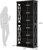 Tribesigns 6-Tier Bookshelf, 71 Inches Tall Freestanding Bookcase, Large - Image 2