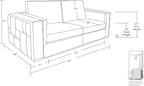 Blackjack Furniture Catania Modern Top Grain Italian Leather Sofa Set - Image 11