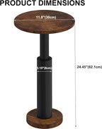 LAATOOREE Small Round Side Table, Accent Drink Coffee Table, Pedestal End Table - Image 3