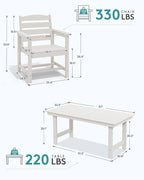 SERWALL Patio Dining Chair Set of 2 - Image 4