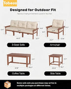 HDPE 4 Piece Patio Furniture Set, All-Weather Outdoor Couch - Image 2