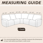 Arfntevss Sectional Recliner Couch Covers Velvet Corner Sectional Sofa Cover - Image 2