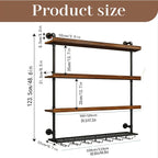 39.3in Wall Mounted Wine Rack - Image 2