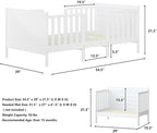 Costzon Toddler Bed Frame, 2 in 1 Convertible Wood Kids Bed w/Double Side - Image 5