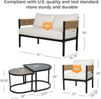 Grand patio 5-Piece Outdoor Furniture Set - Image 3