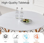 5-Piece Round Dining Table Set, Small 31.5" Kitchen Table Chairs Set of 4 Space - Image 4