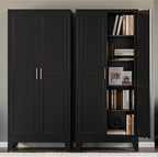 Bevivog Black Tall Bathroom Storage Cabinet, Metal Storage Cabinet - Image 2