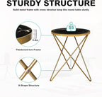 HLR Modern Round Side Table Set of 2, End Table - Image 5