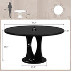 Einhomn 47.2-inch Round Dining Table, Kitchen Table - Image 2