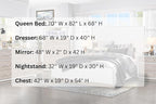 First of a Kind Dior Two Tone Luxury 5 Piece Queen Bedroom Set - Image 6