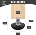 Project Patio 5/16-18 Stainless Steel Outdoor Furniture Levelers - Image 3