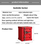 ZHAOYONGLI-End Tables Industrial Nightstand Table, 15.7x14.9x18.9 inches - Image 2
