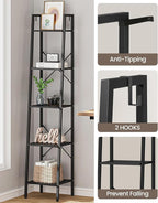 Hzuaneri Ladder Shelf, Bookshelf Bookcase, Freestanding Corner Storage Shelve - Image 5