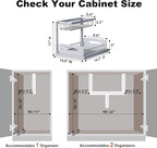 REALINN Under Sink Organizer, Pull Out Cabinet Organizer 2 Tier Slide Out Sink - Image 2