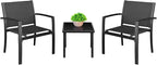 Homall 3 Pieces Patio Furniture Set Outdoor Patio Conversation Textilene Bistro by Homall