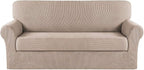 Turquoize Stretch Sofa Slipcover 2 Pieces Sofa Cover Couch Cover by Turquoize