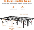 Amazon Basics Bed Frame with Storage, Foldable Metal Platform, Sturdy Steel - Image 5