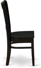 East West Furniture ANVA5-BLK-W 5 Piece Modern Dining Table Set Includes a - Image 8
