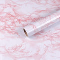practicalWs 15.7 in × 118 in White Pink Marble Stick Paper Peel and Stick by practicalWs