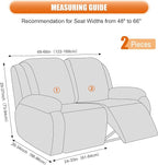 VANSOFY Loveseat Recliner Covers, 2-Pieces Stretch Reclining Couch Cover - Image 2
