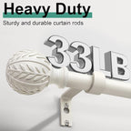 QDWIS 2 Pack Antique White Curtain Rods - Image 4