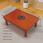 Korean Folding Table, Hand-Painted Low Wooden Dining/Tea Room Table, Versatile - Image 2