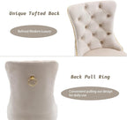 KCC Velvet Dining Chairs Set of 6, Upholstered High-end Tufted Dining Chair - Image 5