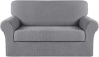 Turquoize Stretch Sofa Slipcover 2 Pieces Sofa Cover Couch Cover by Turquoize