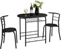 VINGLI 3 Piece Dining Set, Small Kitchen Table Set by VINGLI