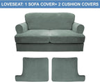 CUCRAF Cushion Sofa Cover 3 Piece Slipcovers, Soft Thick Velvet Couch Cover - Image 5