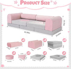 Modular Kids Play Sofa Multifunctional Kids Sofa Convertible Foam Floor Mat - Image 2