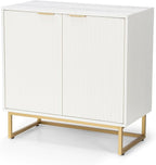 EYYTHUNG Fluted Storage Cabinets Set of 3, Sideboard Buffet Cabinet Modern - Image 9