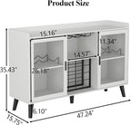 Loomie Wine Bar Cabinet with LED Light, Home Coffee Cabinet with Wine Rack and - Image 2