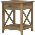 Bush Home End Table with Drawer, Nightstand with Storage, Living Room and by BushHome