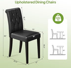 Welzona Upholstered Dining Chairs Set of 4, Button Tufted Parsons Dining Chair - Image 2
